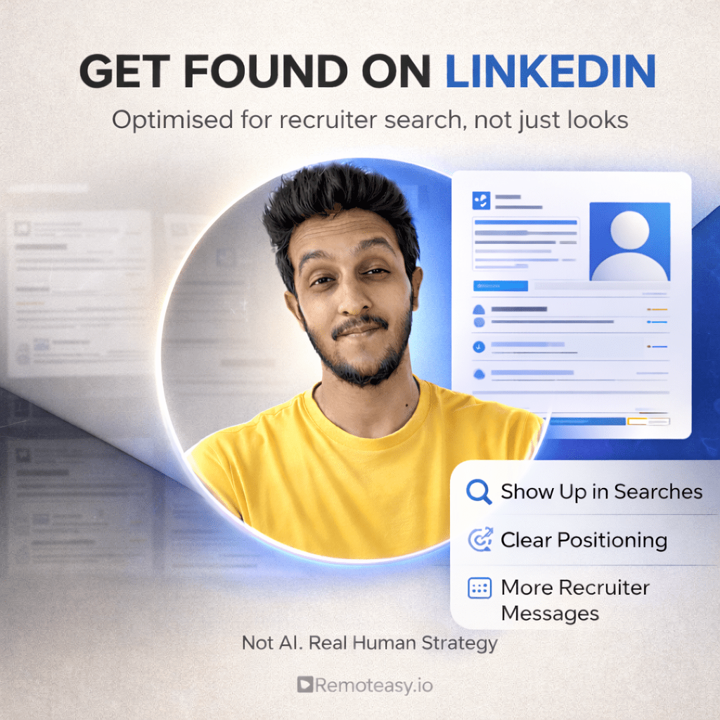 LinkedIn Profile Optimisation for International Remote Jobs - Remoteasy.io
